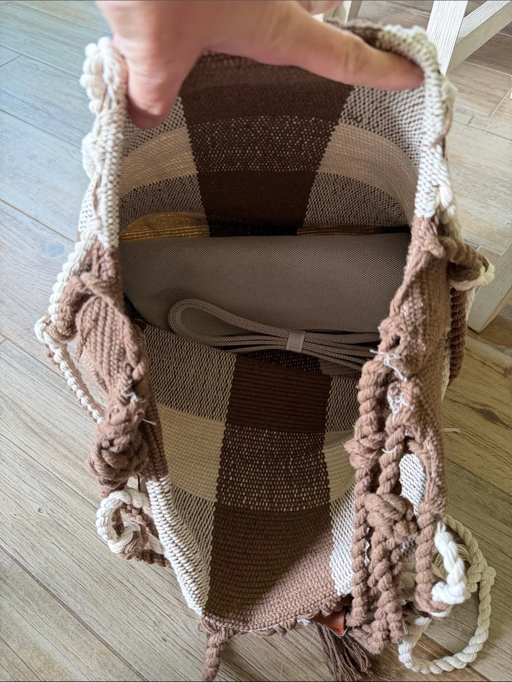 Jen & Co. June Braided Trim Woven Satchel Bag